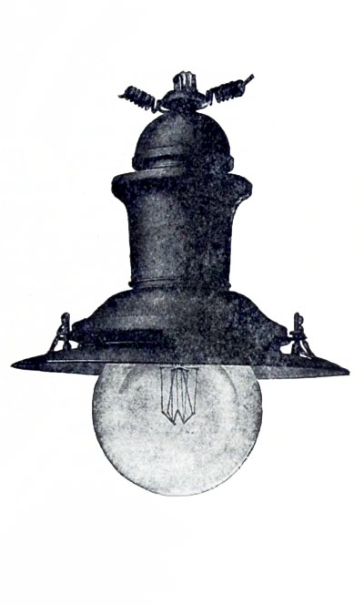 AEG Nitralampe oder halbwattlampe, Entwurf von Peter Behrens 1913.