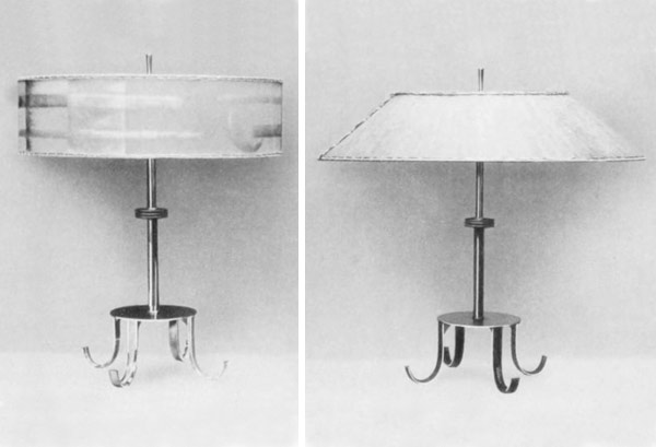 Tischleuchten von Fritz August Breuhaus de Groot
für „Württembergische Metallwarenfabrik“, Geislingen - WMF. Nr. 527. 1929.