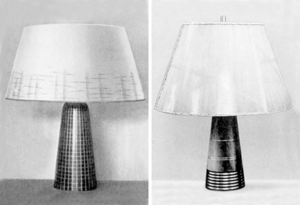 Tischleuchten von Fritz August Breuhaus de Groot
für „Württembergische Metallwarenfabrik“, Geislingen - WMF. Nr. 648. 1929.