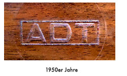 Gebr. Adt Logo für Möbel Produkte aus den 1950er Jahren.