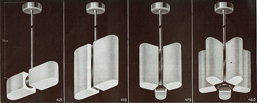 Atrax mehrflammige-Pendel Leuchten 1937