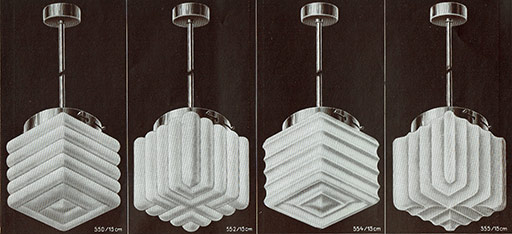 Atrax Profilwürfel Pendel Leuchten 1937