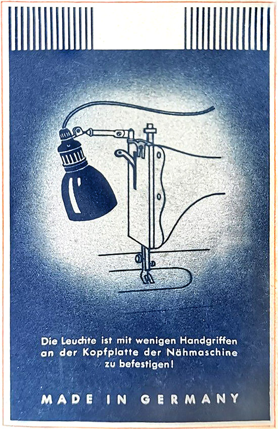 EFKA - Frankl & Kirchner Anzeige für Arbeitspaltz- und Maschinenleuchten, 1955.