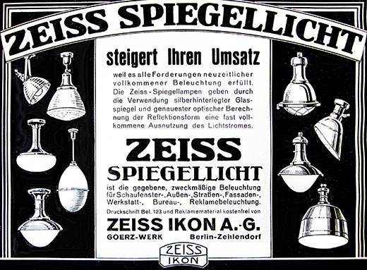 Zeiss Spiegellicht Anzeige 