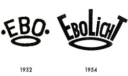 Ebolicht Bolichwerke Logo, Marke 1932, 1954