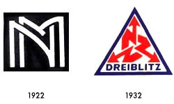 Dreiblitz, NMI 
Neheimer Metallindustrie  Logo, Marke 1922