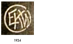 EKW
Elektro-Konstruktions-Werkstätten Kurt Dietrich Logo, Marke 1924