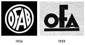 Oscar Falbe AG Logo, Marken 1934 und 1939