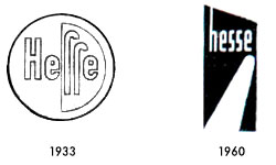 Hesse Leuchten  Logo, Marke 1933 und 1960