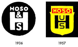 HOSO Hoffmeister & Sohn Logo, Marke 1936 und 1957