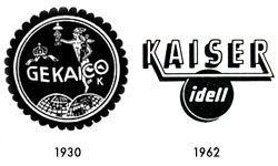 Kaiser
Gebr. Kaiser & Co. Leuchten KG Logo, Marke 1930 und 1962