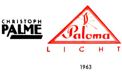Kristall-Leuchtenfabrik Christoph Palme & Co. Logo, Marke 1963