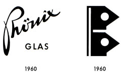 Glashüttenwerke Phönix Logo, Marke 1960 