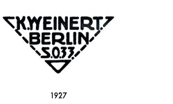 K. Weinert Logo, Marke 1927