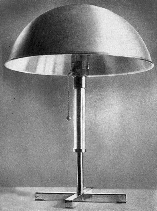 Goldschmidt & Schwabe Tischleuchte, 1928. Entwurf von Wolfgang T&uuml;mpel.