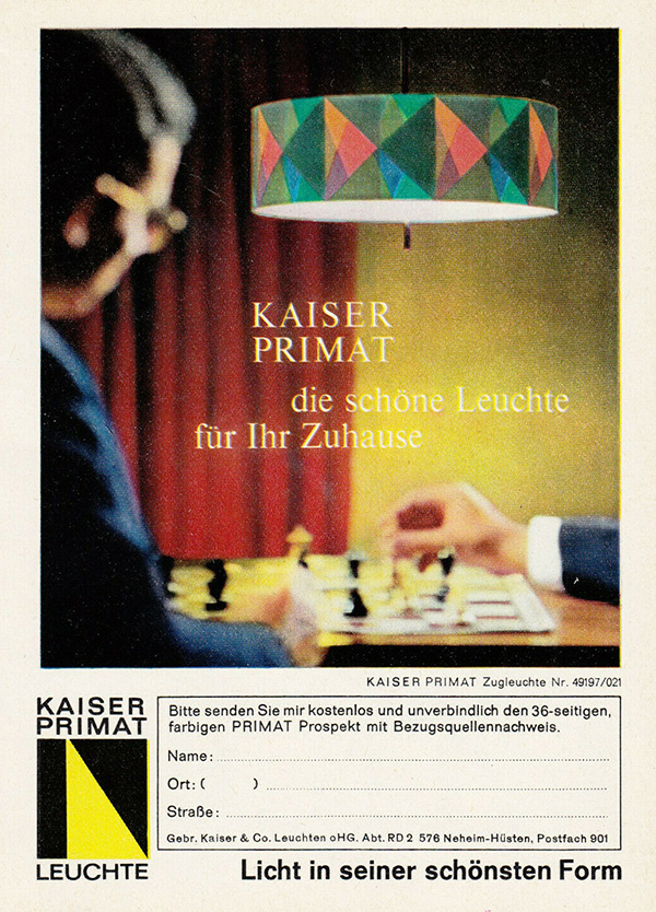 Primat Anzeige mit Zugleuchte Nr. 49197-021
Erscheinungstermin 1964.