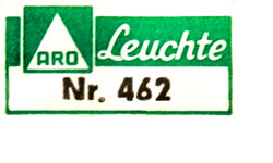 Aro Leuchten Logo, Arnold Licht Markenzeichen Logo Nr 462